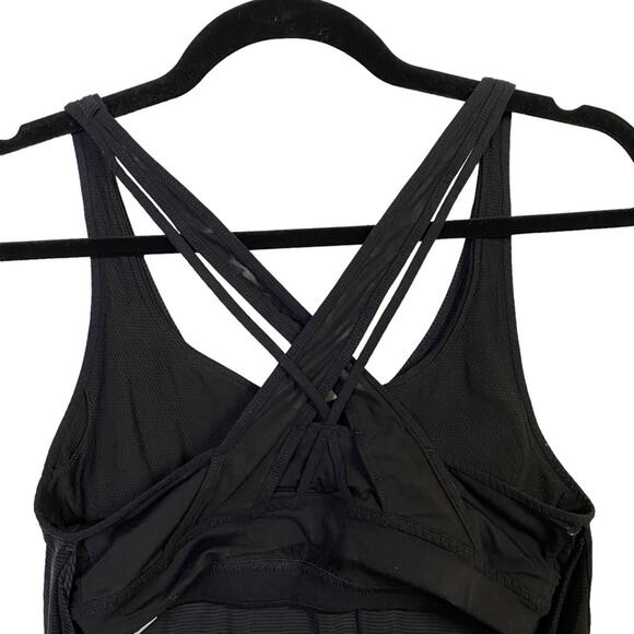 Athleta Transcendence Black Stripe Tank Bra Active Top Size Small - Picture 6 of 9